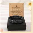 thumbnail image 5 of Bocaoying Mens Bracelet to My Man, Leather Bracelets Anniversary Gift for Him, Stainless Steel Infinity Bracelets, Love You Forever Gifts for Husband Son Boyfriend Birthday Gift, 5 of 7