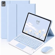 Wireless Keyboard Folio Cover with Multi-Touch Trackpad Compatible with Lenovo Tab K12 TB361FU/TB361ZU & Idea Tab Plus 12.1 Inch，Blue