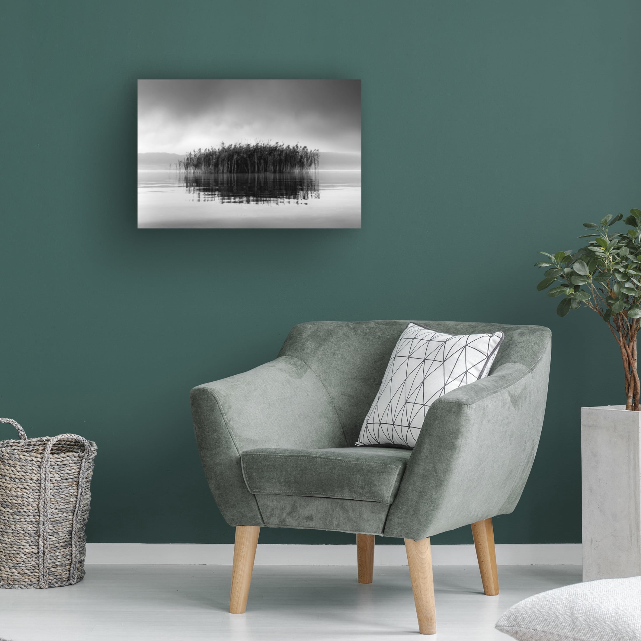 Canvas Wall Art - George Digalakis 'Lake Volvi Vii' Wall Art for Living Room, Bedroom, or Office Décor by Trademark Fine Art - 32 x 22 Inches