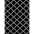 thumbnail image 1 of Contemporary Trellis Modern Geometric Area Rug Black 635 furnishmyplace- 5'x7'5", 1 of 5