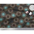 thumbnail image 2 of Soimoi Black Cotton Duck Fabric Sun Mandala Print Fabric by Yard 42 Inch Wide, 2 of 3