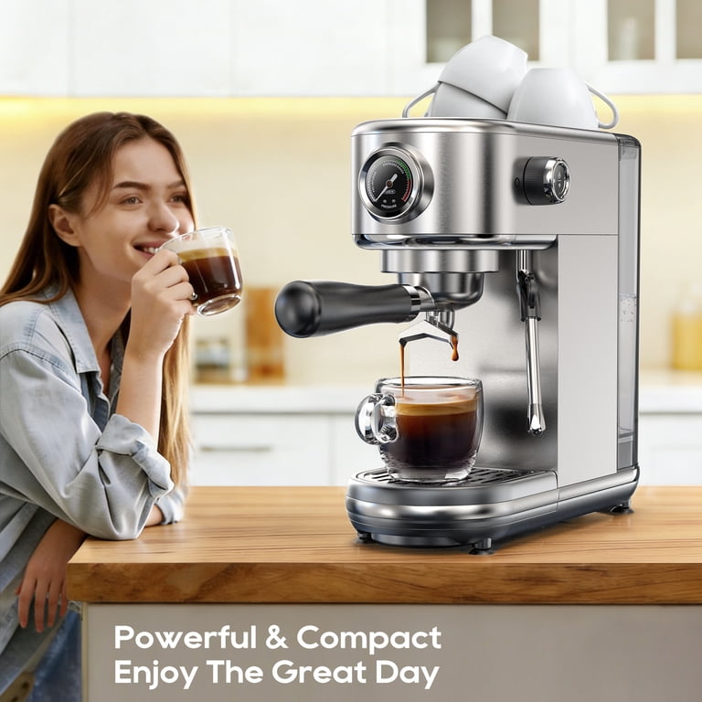 HiBREW H10B セミオートマチックエスプレッソマシン✨値下げしました✨ HiBREW 20 Bar Semi Automatic Espresso Machine for Home, Stainless