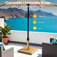 thumbnail image 4 of JOINHOM 43lbs Patio Umbrella Base - Heavy Duty Outdoor Patio Market Umbrella Stand for Deck, Poolside, Balcony, Wind-Resistant Design, 4 of 8