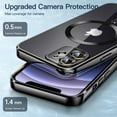 thumbnail image 4 of JETech Electroplated Case for iPhone 12 6.1-Inch, Camera Lens Full Protection, Compatible with MagSafe Wireless Charging, Shockproof Soft TPU Phone Cover (Black), 4 of 7