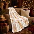 thumbnail image 3 of Adorable Golden Retriever Strawberry Pattern, Cozy Pet Portrait Pattern, Warm Flannel Blanket for Living Room and Bedroom, Dog Lovers Just Because Gift, Pet Lover Home Decor, 3 of 9