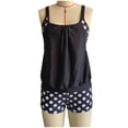 thumbnail image 2 of Augper Ladies Fashion Round Print Vest Skirt Swimsuit Split Bikini Women's Large Size Swimsuit, 2 of 7