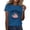 507_Blue, variant on 250th Anniversary of The States Women's T Shirt Round Neck T Shirt with American Flag Design Cotton Top for July 4 Summer 4th of July Tops