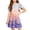 #A05-Purple, variant on Abcomgle Girls Summer Dresses Size 14-16 Casual A-Line Double Layer Ruffle Sleeve Tshirt Dresses Floral Print Beach Crew Neck Swing Sundresses for 4-14t Kids