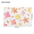 thumbnail image 4 of Yayeee Bath Rugs for Bathroom Floor Set of 2 Non Slip Fluffy Soft Absorbent Mat, White Floral Orange, 4 of 7