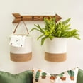 thumbnail image 3 of ZZ 2pack Jute Rope Hanging Basket - 7.87" x 7" Small Woven Fern Wall Hanging Basket Flower Plants, 3 of 7