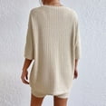 thumbnail image 4 of WAYUTE Womens 2 Piece Outfits Oversized Short Sleeve Casual Solid Color Summer Shorts and Tops Travel Vacation Matching Clothing, 4 of 7