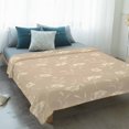 thumbnail image 4 of Beige Floral Blanket Soft Cozy Warm Throw Blanket for Couch, Plush Fuzzy Flannel Fleece Blankets for Sofa, Vintage Spring Botanical Flowers Bed Blankets Lightweight Gifts for Women, 40"x50", 4 of 9
