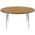 thumbnail image 3 of ECR4Kids 60in Round Premium Thermo-Fused Adjustable Activity Table Oak/Navy/Navy - Standard Swivel, 3 of 4