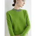 thumbnail image 1 of Chandail en Cachemire 100 % Laine pour Femmes Chandail Tricoté Col Manches Vêtements Chauds Hauts, 1 of 5