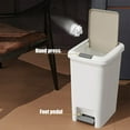 thumbnail image 4 of TNDBKQWR Trash Can with Foot Pedal Bathroom Trash Can Kitchen Trash Bin Bedroom Waste Basket Office Black of Friday with Lid Sale, 4 of 8