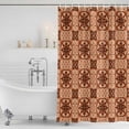 thumbnail image 2 of Orange Brown Flowers Shower Curtain Set - Long 72" x 84" Washable Bathtub Curtain with 12 Hooks, Farmhouse Retro Abstract Floral Waterproof Fabric Stall Shower Curtains for Bathroom/Bathtub Décor, 2 of 6