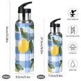 thumbnail image 2 of Yayeee 20oz Insulated Water Bottle Double Wall Stainless Steel with Flip Straw Lid, Light Blue Plaid, 2 of 7