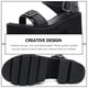 thumbnail image 2 of 1 par de sandalias de suela gruesa para mujer, sandalias creativas y sencillas, zapatos de verano negros, 2 of 6