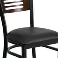 thumbnail image 6 of Flash Furniture HERCULES Series Black Slat Back Metal Restaurant Chair - Walnut Wood Back, Black Vinyl Seat, 6 of 11