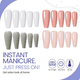 thumbnail image 3 of Pieza de manicura para uñas, pegatina completa, desgaste largo, pieza de uña falsa de ballet, parche de color sólido, uñas en T, 3 of 5