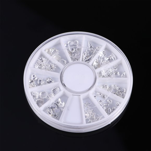 CHICHUMID 120Pcs Ladies Manicure Set Alloy Silver for Nail Art Creation and Nail Accessories