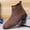 Brown, variant on Men's Retro Suede Slip On Chelsea Ankle Boots, Decorative Stitching Elastic Side Panel Mid Calf Martin Boots for Daily Wear