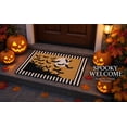 thumbnail image 2 of Dpityserensio Halloween Doormat Black Bat and Moon with Striped Border Non-Slip Washable Indoor Outdoor Rug, Vintage Fall Decor, 2 of 9
