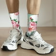 thumbnail image 6 of Disketp Flamingo Flower Unisex Crew Socks Lightweight Breathable Ventilation Ankle Socks, Mid-calf socks for Daily, 6 of 6