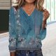 thumbnail image 1 of ICHUANYI Liquidación Blusa regular de manga larga de verano con cuello en V para mujer ICHUANYI WER2023082202062, 1 of 5