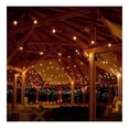 thumbnail image 4 of 100ft Outdoor String Lights G50 Globe - White Pearl Bulbs with White Cord - Patio Deck Wedding Party Decor, 4 of 7