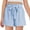 Light Blue, variant on Oiangi Girls Cotton Shorts Ruffled Elastic Waist Boxers Casual Loose Fit School Uniform with Pockets Black 7-8 Years