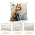 thumbnail image 4 of Creowell  Fox Throw Pillow Covers, Vintage Watercolor Butterfly Fox Throw Pillow Cover, Couch Pillow Covers, Pillow Decorative for Sofa Home Living Room Bedroom, 4 of 5