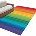 thumbnail image 2 of Area Rug for Living Room, Rainbow Striped Non-Slip Indoor Large Carpet for Bedroom/Dining Room, Colorful Gradients Modern Abstract Art Washable Low-Profile Rectangle Floor Runner Rugs - 4 x 6 Ft, 2 of 7
