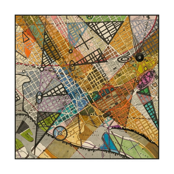 Trademark Fine Art 'Modern Map of D.C.' Canvas Art by Nikki Galapon