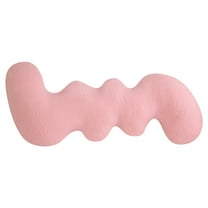 Love Wave Shaped Plush Throw Pillows Super Soft Rabbit Full Body Pillow for Adults Kids Sofa Bed Decoration Cushion Leg Clamp Long Hug Pillow for Sleeping Comfort