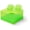 Green, variant on LEGO 4-Knob Stackable Storage Brick Toy Box with Translucent Lid, Blue