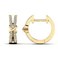 thumbnail image 2 of aaXia 14K Yellow Gold 1/6ct TDW Diamond “X” Hoop Earrings (H-I, I1-I2), 2 of 5