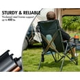 thumbnail image 2 of PORTAL Folding Camping Chair High Back for Adults, Portable Oversized Camp Chair for Outdoor, Supports 400 lbs, Green, 2 of 7