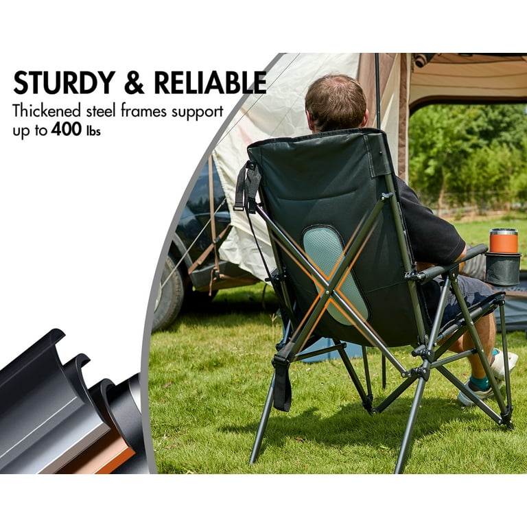 PORTAL Folding Camping Chair for Adults, Portable High Back