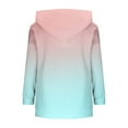 thumbnail image 6 of Women's Gradient Color Hoodies Long Sleeve Hood Sweatshirts Loose Trendy Sweater Casual Hoodie With Kangaroo Pocket (2XL, Hot Pink), 6 of 6