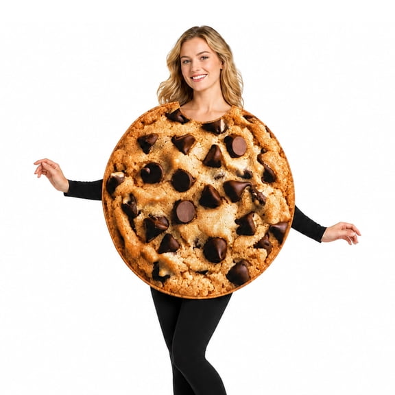 EBaokuup Adult Chocolate Chip Cookie Costume, Food Costume for Men and Women, Halloween Party Dress Up