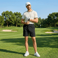 thumbnail image 6 of Puztloy Mens Shorts Elastic Waist Running Shorts for Men Casual Golf Shorts with 3 Pockets Quick Dry Gym Black Pants, 6 of 7