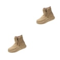 thumbnail image 4 of Qarigey Estilo de invierno con estas botas de nieve a media pantorrilla para mujer Botas de nieve con cremallera lateral y punta redonda para Type5 NO5, 4 of 6