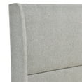 thumbnail image 4 of Roundhill Furniture Arles 3-Piece Upholstered Bedroom Set, Wingback Platform Bed with Two Nightstands, Light Gray Fabric, King, 4 of 12