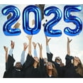 thumbnail image 4 of 40 Inch 2025 Number Balloons, 2025 Balloons, Large Foil Happy New Year Balloons for 2025 New Year Eve Party Supplies, New Years Decorations, Christmas, Graduations, Birthday, Blue, 4 of 10