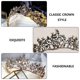 thumbnail image 5 of Bridal Crown 1Pcs Golden Alloy Elegant Design Wedding Dress Crown Accessory for Decoration, 5 of 5