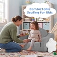 thumbnail image 3 of babyeap Kids Sofa,2-in-1 Soft Toddler Couch Fold Out,Toddler Chair Baby Convertible Couch for Girls and Boys,Light Gray, 3 of 8