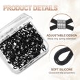 thumbnail image 3 of Eyeglass Chain End, 120 Pcs Eyeglass Chain Connector with Medium Box for Eyeglass Holder, Black/Silver, 3 of 7