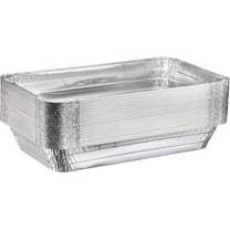 Disposable Full Size Deep Steam Table Aluminum Pans (25 Count) Foil Pans for Baking, Freezing, and Storage (21” x 13” x 3”)