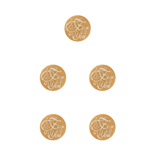 bedienty Round Greeting Words Wood Seal Stamper Invitation Letter Decoration for You 5Set